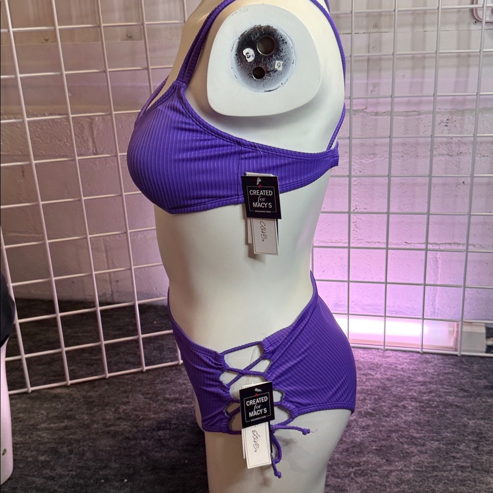 Salt + Cove Vibrant Purple Bikini Set - Picture 2 of 3